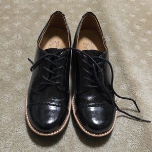 SOUL Naturalizer Black Patent Lace-Up Loafers